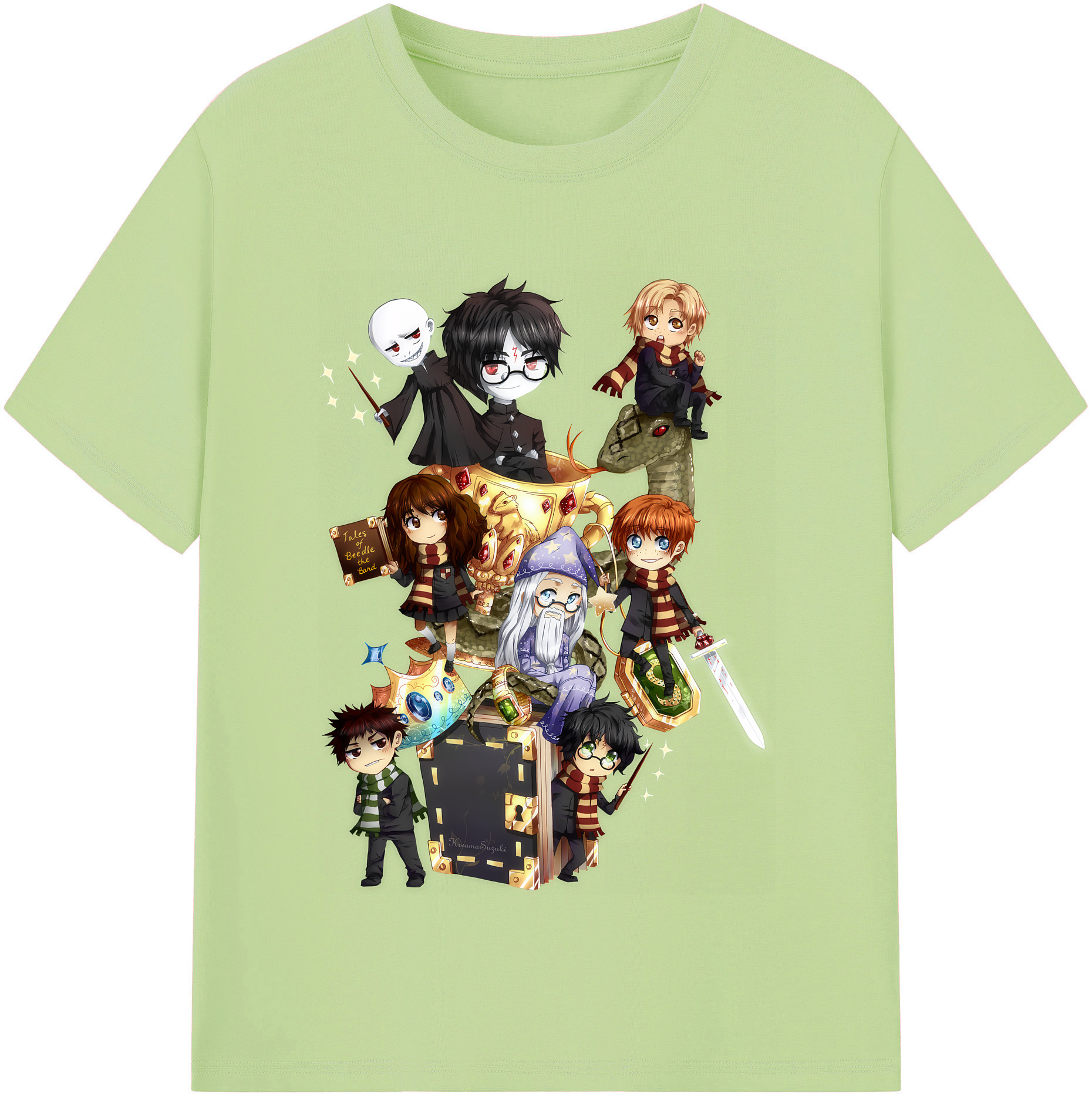 （画像用） Harry Potter ハリー・ポッターシリーズ 綿100％半袖Tシャツ（フロントプリント）